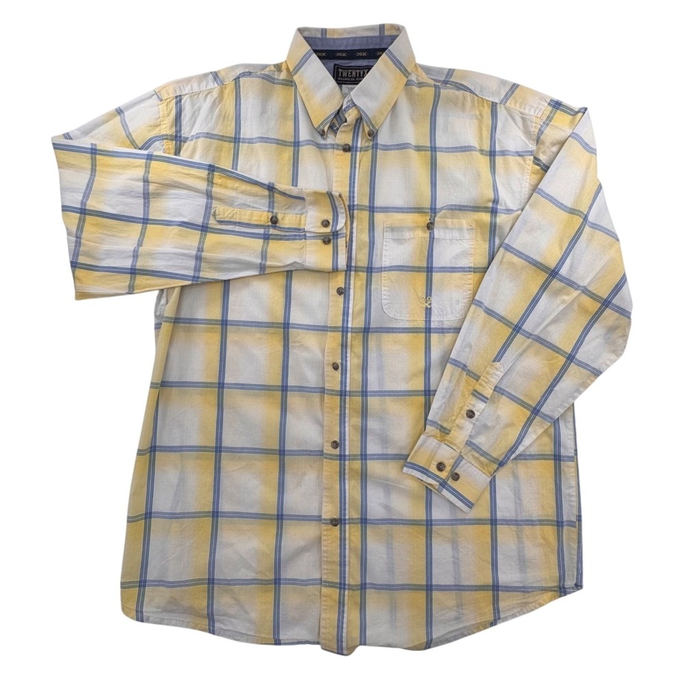 Twenty X Wrangler Jean Co. Plaid‎ Button Up Long Sleeve Shirt XL
